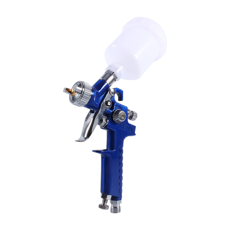 Blue Gravity Feed HVLP Mini Air Paint Spray Gun Low