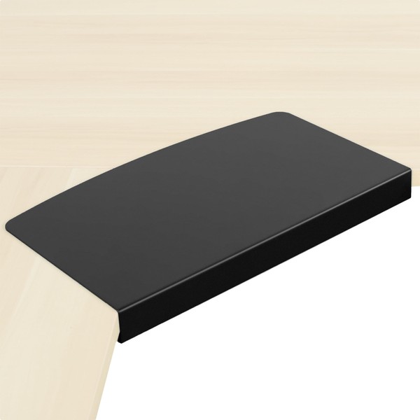 VIVO 17 inch Corner Desk Connector Platform for Mounting Under-Desk Keyboard Trays on L-Shaped Workstations, Black, DESK-AC07S