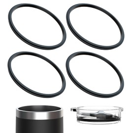 4 Pack O-Ring –20 & 10 oz Replacement Rubber Lid Rings, Lid Gasket Rings for Insulated Stainless Steel Tumbler fits Yeti, Ozark Trail, Beast and Renowned Brands (Black)