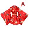 ASWTZ Women's Japanese Kimono Costume Traditional Geisha Short Robe Anime