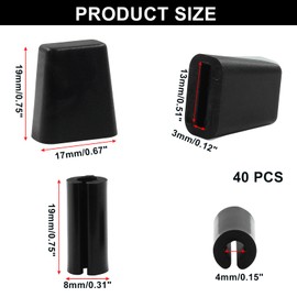 Murtenze 40PCS Black Hard Rubber Feet for Sink, Grid Sink Protecter Rubber Wire Bumpers Kitchen Sink Wire Protective Rack Feet for Home Kitchen Sink Rack