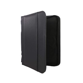 MIGUEL PETACAS | Carpeta Carta Valenciana | Marca Miguel Petacas | Polivinilo Negro | Compartimentos para Tarjetas y Plumas, Asa Superior y Cierre Seguro | Organización Profesional Compacta