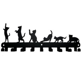 YUACT Key Holder Wall Key Hook with Screws Wall Storage High Load Capacity Cat Key Chain Iron Hook Small Accessory Holder Decoration