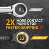 GRENPRO Ratcheting Wrench Set Metric And Standard, 9PC 8-19 mm