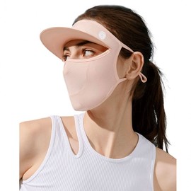 XTJ111 Cap Cool Face UV Protection Cover for Golf XTJ111 Cap Cool Face Full Cover (Pink)