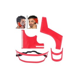 Styling Tools - 4 Styles of Beard Trimming, Portable Plastic Template Set for Hair and Beard