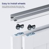 SMARTSTANDARD 60"/5FT Bypass Sliding Door Hardware Kit for Cabinet Closet,