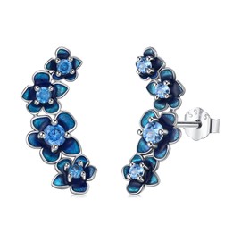 Forget Me Not Earrings for Women 925 Sterling Silver Forget Me Not Stud Jewelry Gifts Flower Earrings