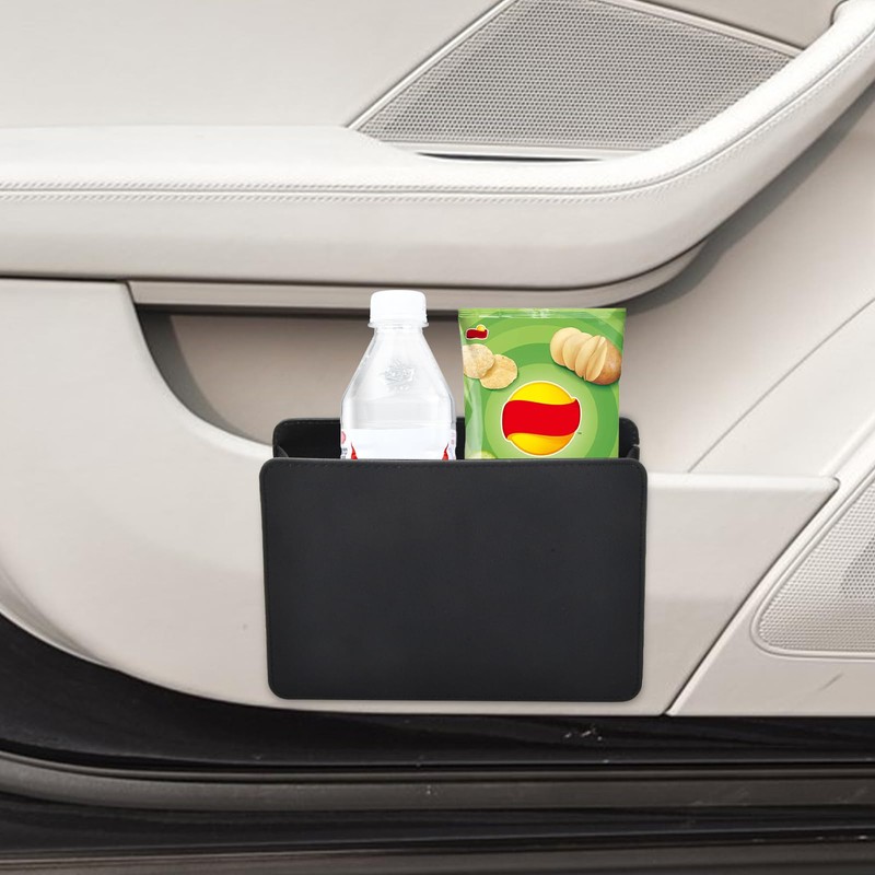 Joyan Car Trash Bin, Foldable Leather Car Trash Can, Dustbin