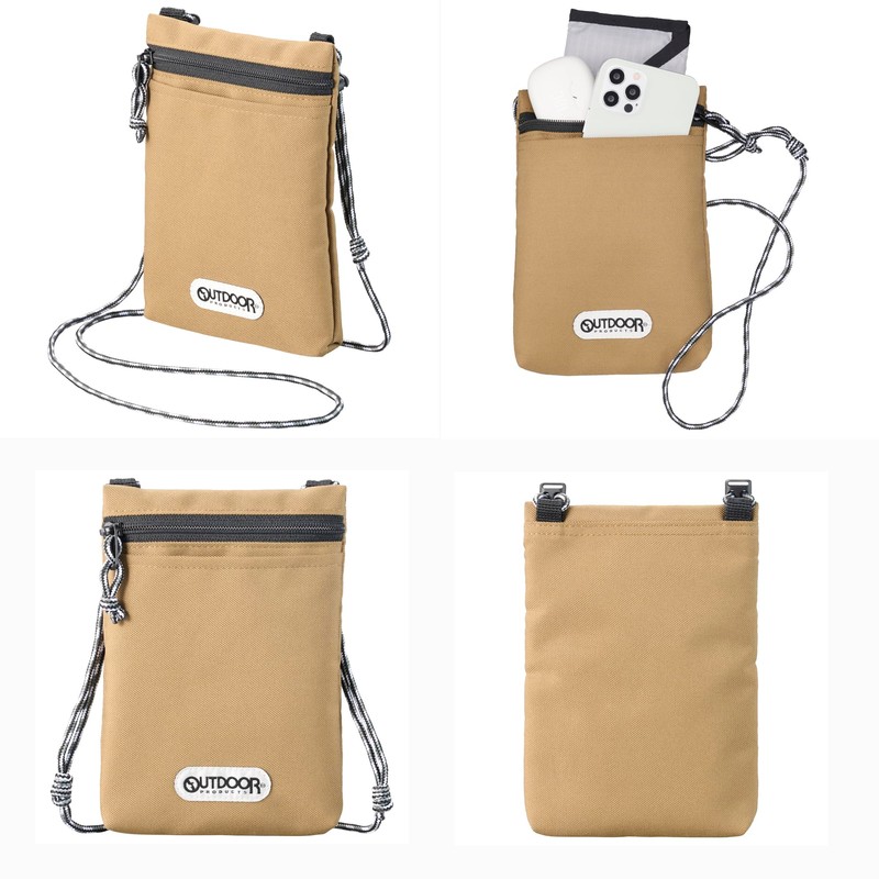 Hakuba AMZODSPP06BE 4977187209198 Outdoor Products Smartphone Pouch 06 Beige Crossbody