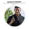 Sosoport 5sets Loud Brass Survival Whistle Pendant Essential Outdoor Accessory