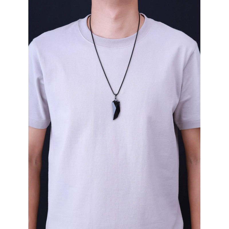 coai Stainless Steel Necklace with Wolf Tooth Pendant, Base Metal,