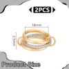 UNICRAFTALE 2Pcs Gold Stackable Rings for Women 3 Rings Set