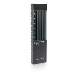 ILLUME Beautifully Done Unscented Assorted Candle Tapers 3-Pack, Black