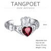 TANGPOET 925 Sterling Silver Claddagh Ring Irish Claddagh Ring Celtic