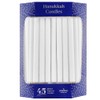 White Deluxe Tapered Hanukkah Menorah Candles for All 8 Nights
