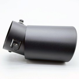 LEXOR Muffler Cutter, Single Out, Downward, Song, Universal, Flip-up Matte Black, Light Automotive, Stainless Steel, Large Aero Part, Dress Up