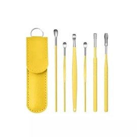 Zhongguo 휴대용 가정용 여행용 귀후비개 귀이개 6종 세트 Portable Home Travel Ear Pick Set of 6 [6-piece set]