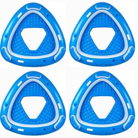 Vaygway Inflatable Floating Island Pool Float – 4 Pk Comfortable Relaxation Inflatable Floating Lake Pool Lounger Raft Water Float for River Beach Tanning Floating