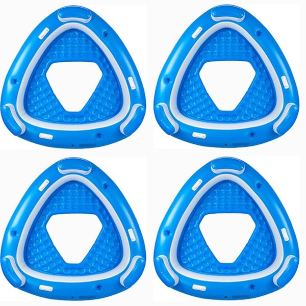 Vaygway Inflatable Floating Island Pool Float – 4 Pk Comfortable