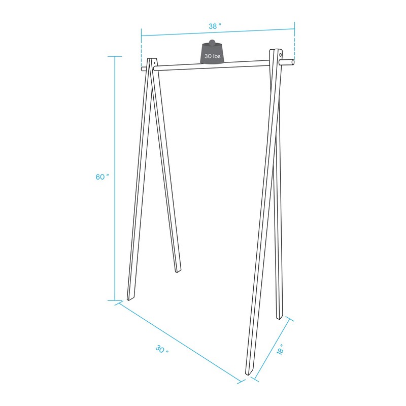 Casual Home Solid Wood No Tool Assembly Collapsible Aesthetic Clothing