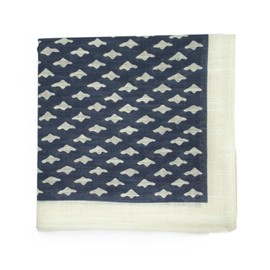 Topdrawer Japanese Handkerchief, 100% Cotton, Knots Pattern, Navy