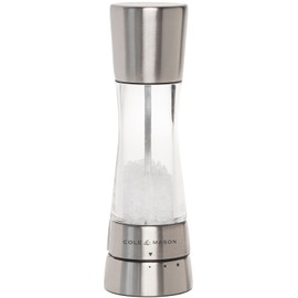 Cole & Mason H59402G Derwent Salt Mill | Gourmet Precision+ | Stainless Steel/Acrylic | 190mm | Single | Includes 1 x Salt Grinder | Lifetime Mechanism Guarantee