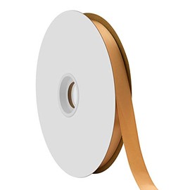 Berwick Offray 5/8" Single Face Satin Ribbon, Old Gold Yellow, 100 Yds