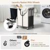 40 Gal Large Laundry Hamper with Lid, Rolling Laundry Basket