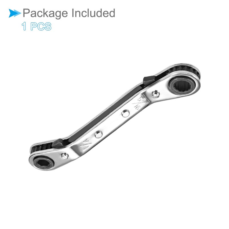 CoCud Double Offset Box End Reversible Ratchet Wrench SAE 1/4"