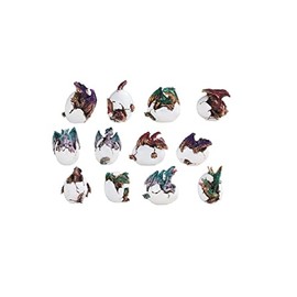ICE ARMOR 12-Piece Colorful Dragon Baby in Egg 5" H Figurine Set