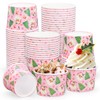 Whaline 50 Pcs Christmas Snack Cups Pink Santa Claus Xmas