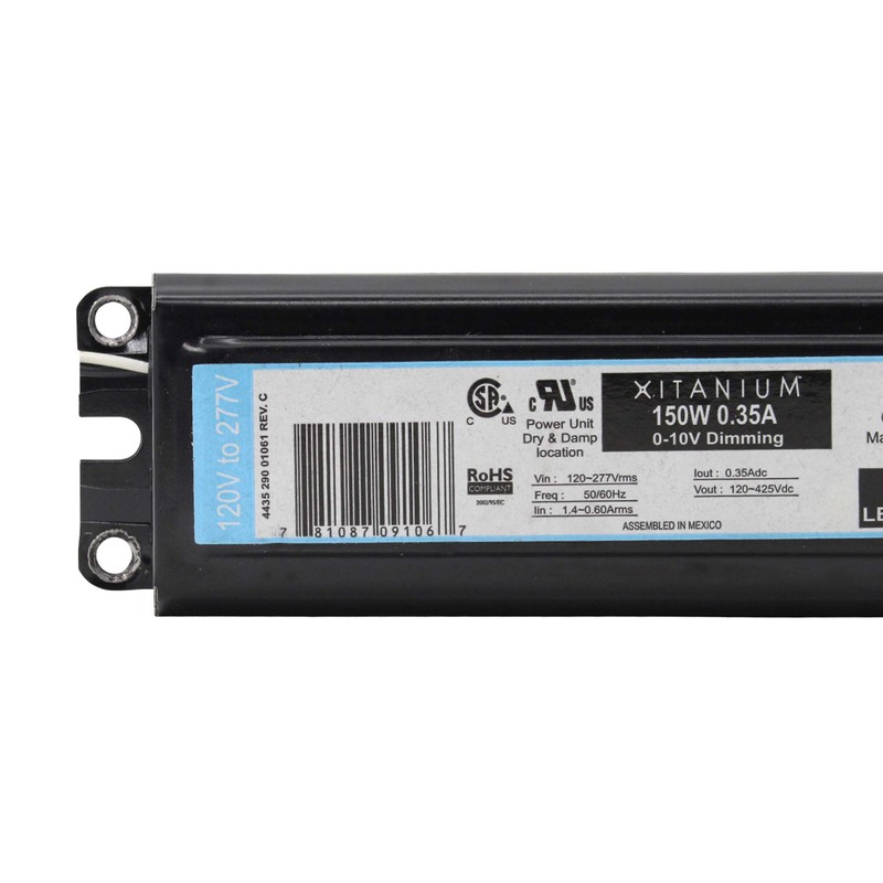 Advance LED-INTA-0350C-425-DO LED Driver, 0-10V Dimming, 120-277V:in, 150W, 120-425Vdc