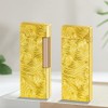 Metal Butane Lighter,Swirl Design, Soft Flame (Gold)