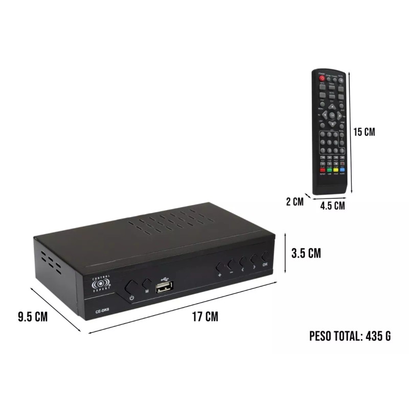 Control Expert Decodificador Convertidor Digital Tv Hdmi 1080p Full Hd