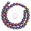 Synthetic Round Multicolor Hematite Gemstone DIY Jewelry Making Loose Beads