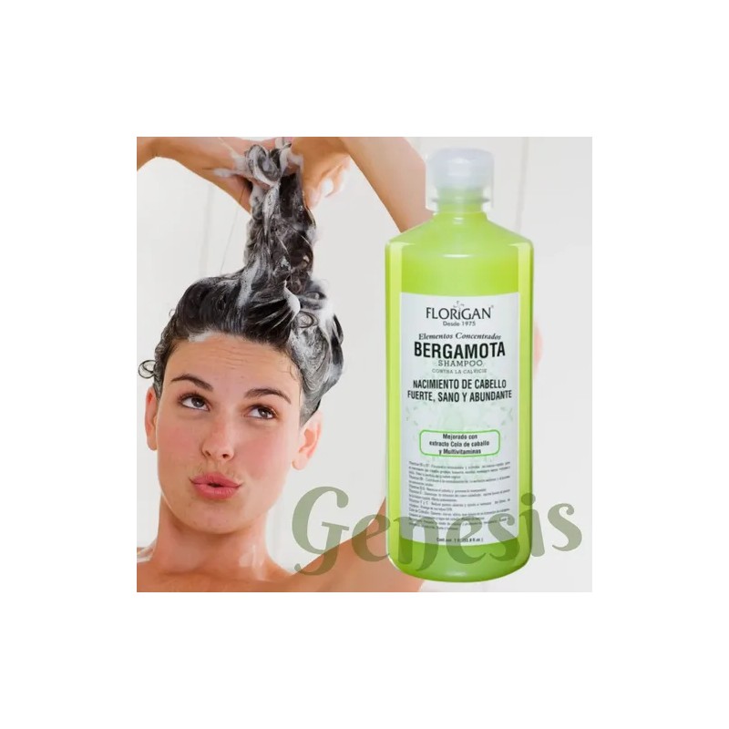 Shampoo Bergamota Florigan Crecimiento del Cabello Bergamot Hair Growth Shampoo,