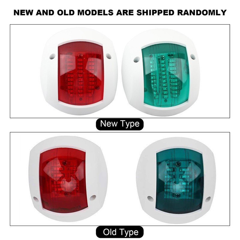 Pair of Signal Lamp Spherical Red Green LED Waterproof Boat