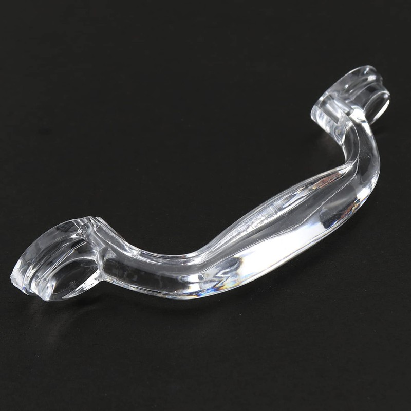 LUORNG Adhesive Drawer Knob 2PCS Transparent Acrylic Pull Handles, Dresser