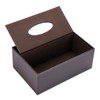 Sumnacon Tissue Box PU Leather Rectangle Dispenser with 3 Compartments