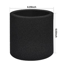 4Pcs Shop Vac Filters, 90585 Foam Sleeve VF2001 Filter Replacements for Most Shop Vac, Vacmaster Genie Shop Wet Dry Vacuums Include 5 Gallon and Above