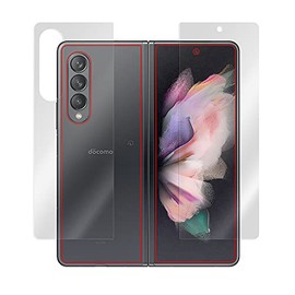 Miyabix Galaxy Z Fold3 5G SC-55B / SCG11 Cover Display / Back Protection Film (Left and Right Set) Made in PET Low Reflective Protective Film Equivalent Hardness 9H Material Made in Japan OverLay Plus