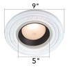 Renovators Supply Manufacturing Recessed Lighting Trim 9 in. Wide White