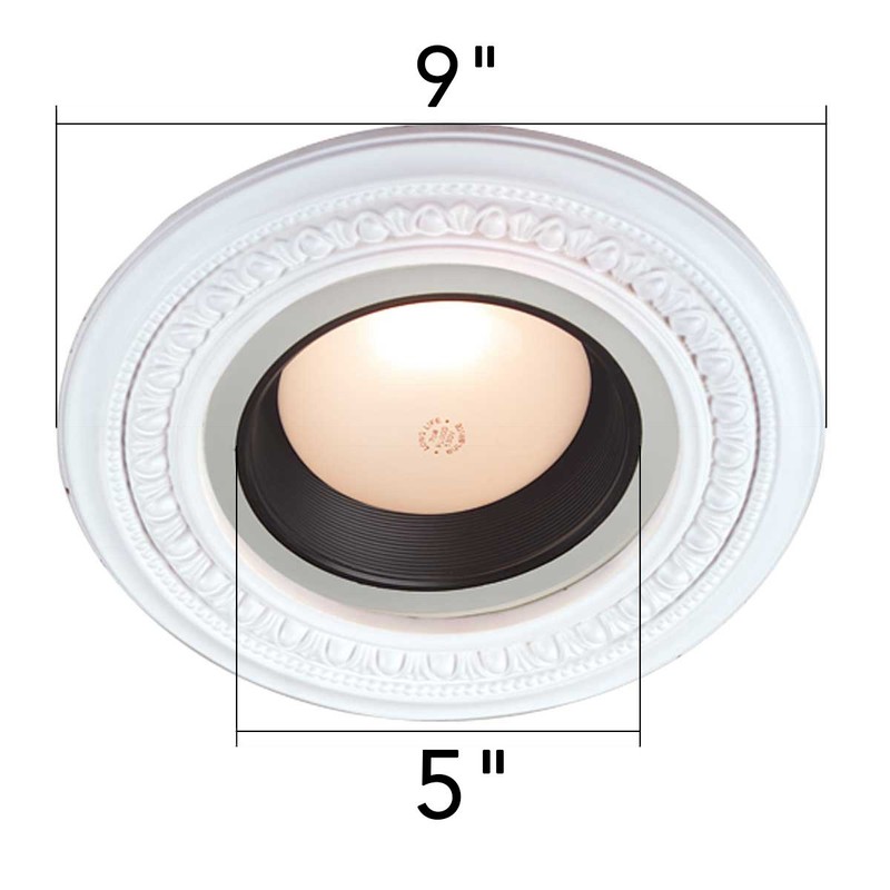 Renovators Supply Manufacturing Recessed Lighting Trim 9 in. Wide White