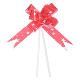 M METERXITY 100 Pack Gift Pull Bows - Basket Gift Wrap Bow Butterfly Knot Christmas Bows Gifts Bow Bulk Apply to Birthday Party (3.3inch Red)