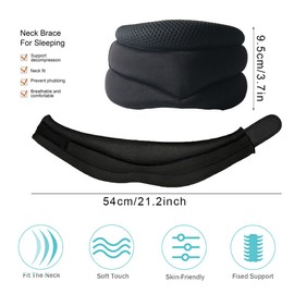 JAZOKA 1 Pcs Adjustable Neck Support For Snoring, Neck Brace For Neckpain & Support, Anti Snoring Cervical Collar to Sleeping, Cervical NeckTraction Device Soft Foam Relief NeckPain