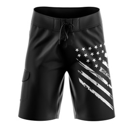 Tactical Pro Supply Pantalones Cortos con Bandera Americana, Bandera de Escudo Blanco, 3-6 Meses