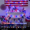 YEGUO Red White and Blue Globe String Lights, 33ft 100LED