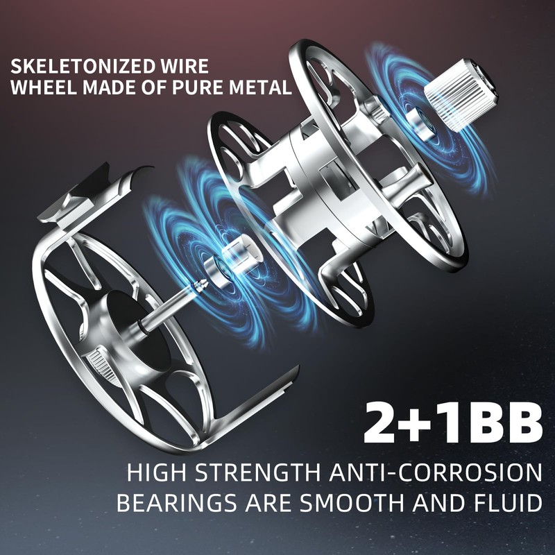 Ashconfish Fly Fishing Reel CNC-Machined Aluminum Alloy Fly Reel with