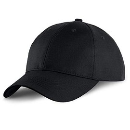 M-Tac Tactical Baseball Cap - Adjustable Plain Workout Ball Cap, Ripstop Hats for Men and Women (Black, XL)